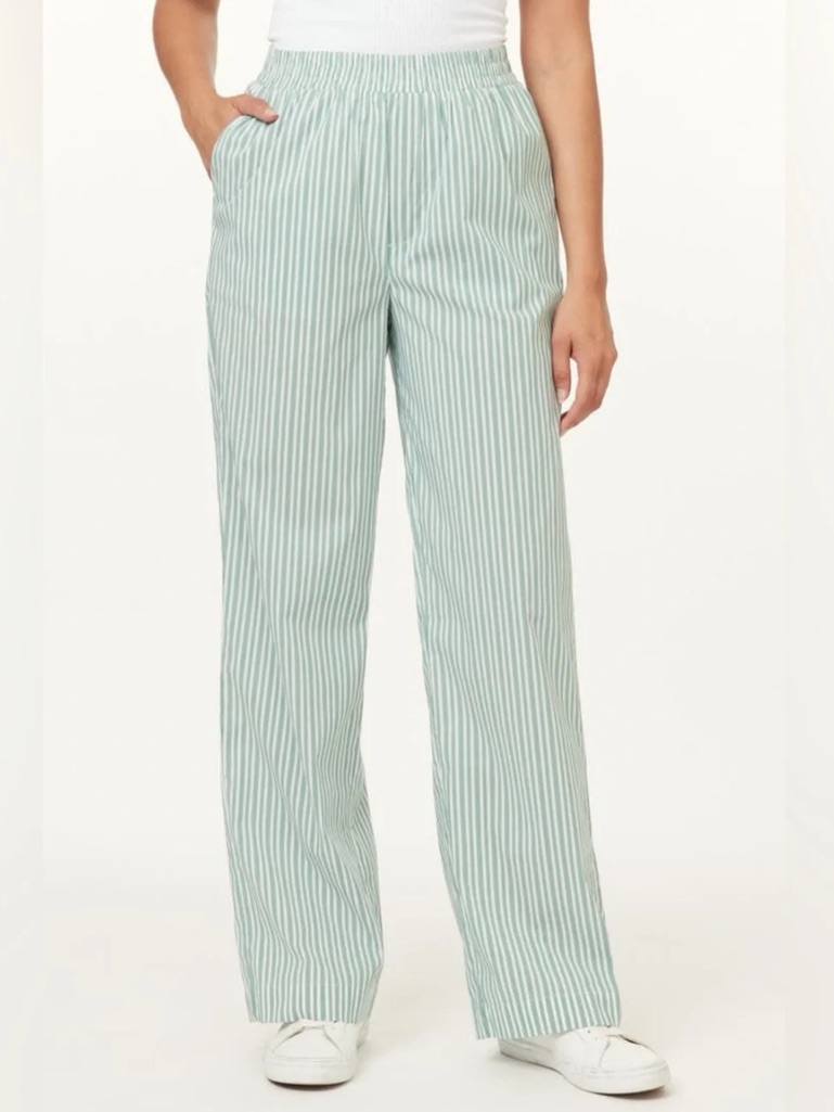 Scotch And Soda Green Striped Pants